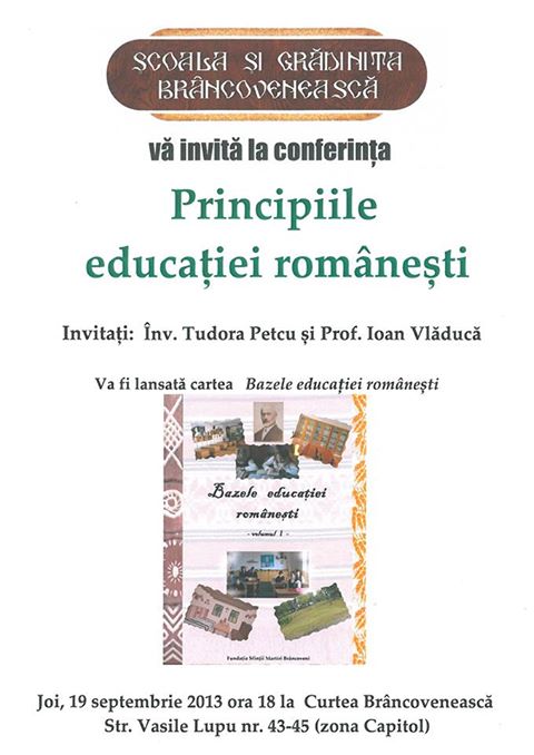 conferinta Constanta_principiile educatiei romanesti