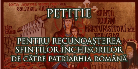 petitie patriarhie recunosterea sf. inchisorilor